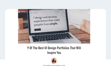 The best UI portfolios article